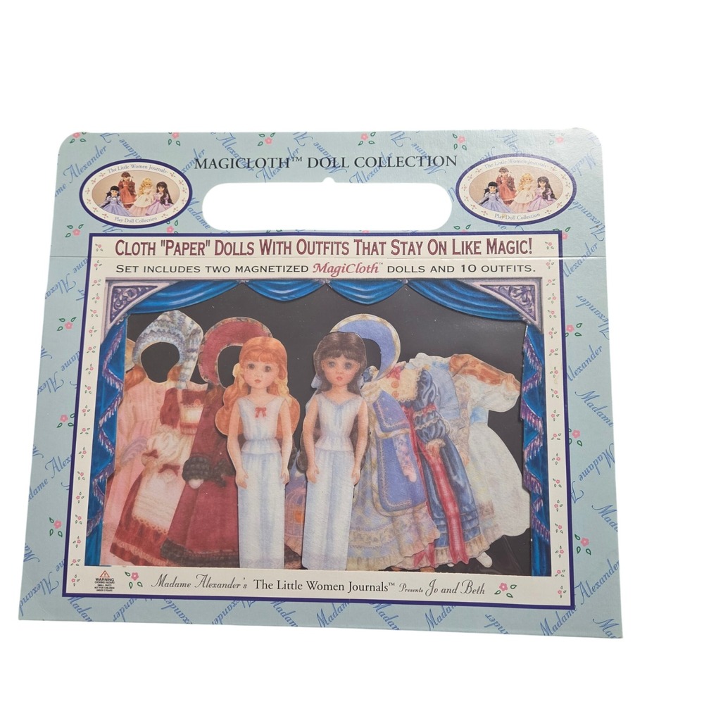 Madame Alexander Magicloth Little Women Jo and Beth Magnetized Doll Set 1998